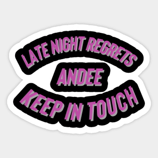 Late Night Regrets Circle Design Sticker